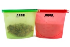 Bolsas de silicona resellables reutilizables para conservación de alimentos Set de 4 unidades - comprar online