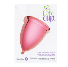 Copa menstrual rosa 100% silicona médica hipoalergénica