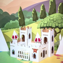 Castillo mágico pequeño. Juguete ecológico hecho en cartón reciclado - comprar online