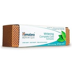 Crema dental blanqueadora 100% natural libre de flúor con menta