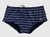 Navy Blue Striped Kids Essence Swim Briefs