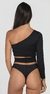 Cropped One Shoulder Black - buy online