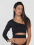 Cropped One Shoulder Black