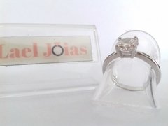 Anel Solitaria Classica 5mm - Prata 925 - Lael Joias e Presentes 