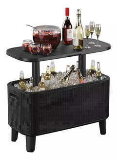 Mesa Nevera Hielera Keter Exterior Bevybar Premium Grafito - comprar online