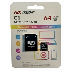 MICRO SD HC 64.00 GB HIKVISION C10 2 EN 1