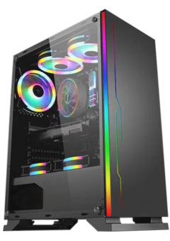 GABINETE GAMER SHENLONG GT701 FRONT RGB + 1 COOLER RGB en internet