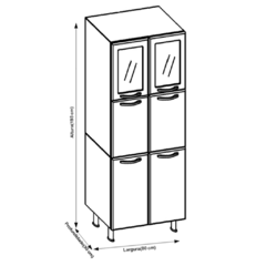 PANELEIRO 80 2VD NEW PREMIUM - EletromoveisClauro