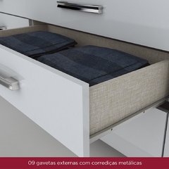 Roupeiro Lara 6 Portas e 9 Gavetas com pés - Henn - comprar online