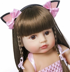 Brastoy Bebê Reborn Boneca Silicone Menina Original (55cm Menina Boneca) - loja online