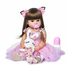 Brastoy Bebê Reborn Boneca Silicone Menina Original (55cm Menina Boneca) - comprar online