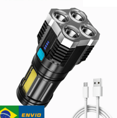 Lanterna Led À Prova D'água Usb Recarregável Portátil Ar livre Iluminação Leds MS401