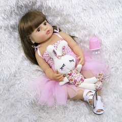 Brastoy Bebê Reborn Boneca Silicone Menina Original (55cm Menina Boneca) na internet