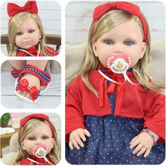 Boneca Bebe Reborn Original Loira Membros Silicone