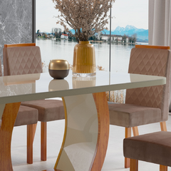 Sala de jantar Vigor Luxo com 6 cadeiras - Bom Pastor - comprar online