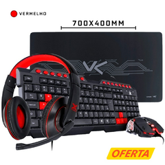 Gamer Enifler Grifo V2 Gamer Gamer Teclado e Mouse Gamer, Mousepad Extended e Headset Blade II