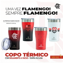 Copo Térmico Flamengo Inox Cerveja Arell C/ Tampa Oficial