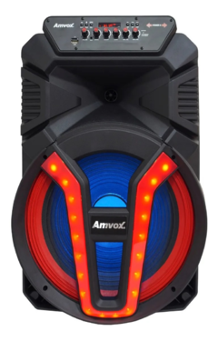 Caixa Amplificada Amvox ACA780 Vulcano - Potência 700W, Bluetooth, Rádio FM, Função TWS e LEDs