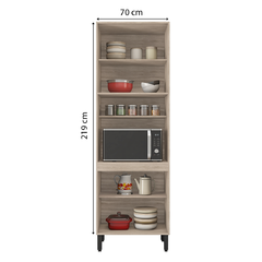 Cozinha Firenze 4 módulos - Espaço para Refrigerador, Estrutura em MDP - Demobile - loja online