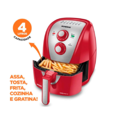 Fritadeira Air Fryer Mondial Vermelha 4 Litros AFN40 - Antiaderente, Timer 60 min, Potência 1500W - comprar online