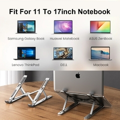 Suporte para notebook, suporte dobrável em alumínio portátil, portátil para notebooks, notebooks, MacBook Pro, suporte regulável, - loja online