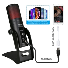 Microfone USB Para Gravação, Microfone Para PC/PS4/Mac, Dois Padrões de Captura para Voz, Jogos, Asmr, Zoom-class DSU20 - loja online