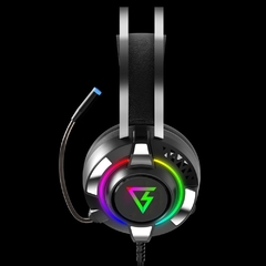Fones de ouvido de jogos com fio com luz led microfone virtual 7.1 com cancelamento de ruído vibração fone de para pc gamer - loja online