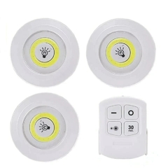 Kit 3 Lâmpada Luminária Led Spot Sem Fio Controle Remoto Iluminação Casa Jardim Armário na internet