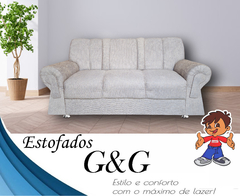 Conjunto de Estofado 2 e 3 lugares Havaí - Estofados G&G - EletromoveisClauro