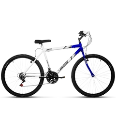 Bicicleta Aro 26 Masculina Bicolor 18 Marchas Aço Carbono Ultra Bikes - Amarelo+Branco - EletromoveisClauro
