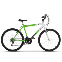 Bicicleta Aro 26 Masculina Bicolor 18 Marchas Aço Carbono Ultra Bikes - Amarelo+Branco - comprar online