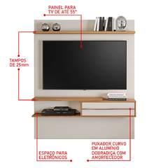 Painel com Nicho NT1155 para TV de até 55 polegadas - Notável - EletromoveisClauro