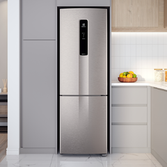 Refrigerador DB44S 2P Inox - 400 Litros, AutoSense, TurboFreezer, IceMax, TasteGuard - Electrolux