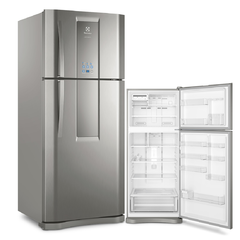 Refrigerador Frost Free DF82X 553 Litros, Painel Blue Touch e Turbo Congelamento - Electrolux
