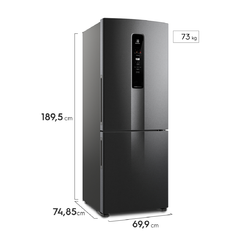 Refrigerador IB54 2P Black - 490 Litros, FastAdapt, Tecnologia Inverter, AutoSense - Electrolux