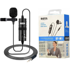 Microfone Profissional Original Lapel, Boya-Journalism, Youtuber, Live, Gravação e Mobile