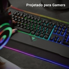 Teclado de jogo semi-mecânico azul preto interruptor USB RGB/Tecnologia semi-mecânica sentido teclado retroiluminado GK200P na internet