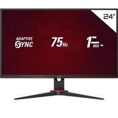 Monitor gamer bivolt 24P AOC velocidade Full HD 75Hz IPS 1MS