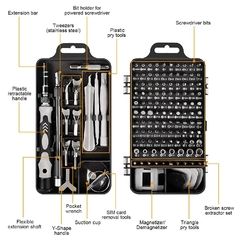Imagem do Conjunto multifuncional 135 em 1 chave de fenda de precisão kit de ferramentas de reparo DIY para fixação de relógios de computador portátil de telefone óculos eletrônicos