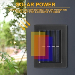 Lâmpadas de decoração de jardim à prova d'água LED solar inteligente para varanda pátio luz de parede de rua para jardim lâmpada solar ao ar livre