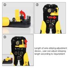 Imagem do Cortador de cabo de crimpagem ajustável decapador automático multifuncional ferramentas de decapagem alicate de decapagem terminal 0.2-6.0mm2