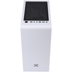 CABINET GAMER VX GAMING VAUX COM JANELA EM VIDRO BRANCO TEMPERADO