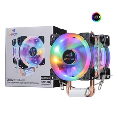 GMRGB CPU Cooler 3 Pinos RGB PC Silencioso Intel LGA 775 1200 1150 1151 1155 AM AM2 AM3 AM4 CPU Ventilador de Refrigeração