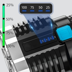 Lanterna Led À Prova D'água Usb Recarregável Portátil Ar livre Iluminação Leds MS401 - loja online