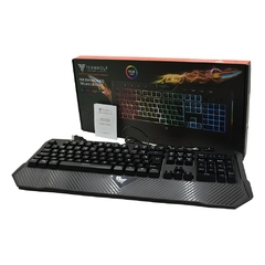 Teclado de jogo semi-mecânico azul preto interruptor USB RGB/Tecnologia semi-mecânica sentido teclado retroiluminado GK200P - comprar online