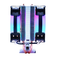 GMRGB CPU Cooler 3 Pinos RGB PC Silencioso Intel LGA 775 1200 1150 1151 1155 AM AM2 AM3 AM4 CPU Ventilador de Refrigeração - EletromoveisClauro