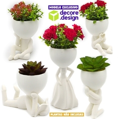 Kit Vasos Suculentos Com 5 Vasos Suculentos - KIT 1 - DESIGN EXCLUSIVO DECORE - loja online