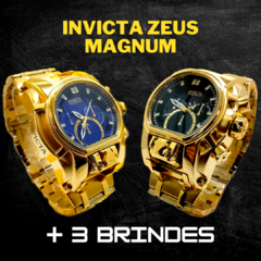 Relógio INVICTA Zeus Magnum Prata A Prova D'água + 3 Brindes - EletromoveisClauro