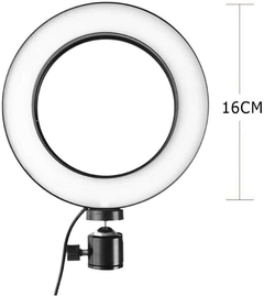 Anel de luz de mesa de iluminação de tripé de 6 polegadas e 16 cm/entrega rápida/compra segura - EletromoveisClauro