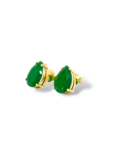 Brinco de Jades gotas e ouro 18k - loja online